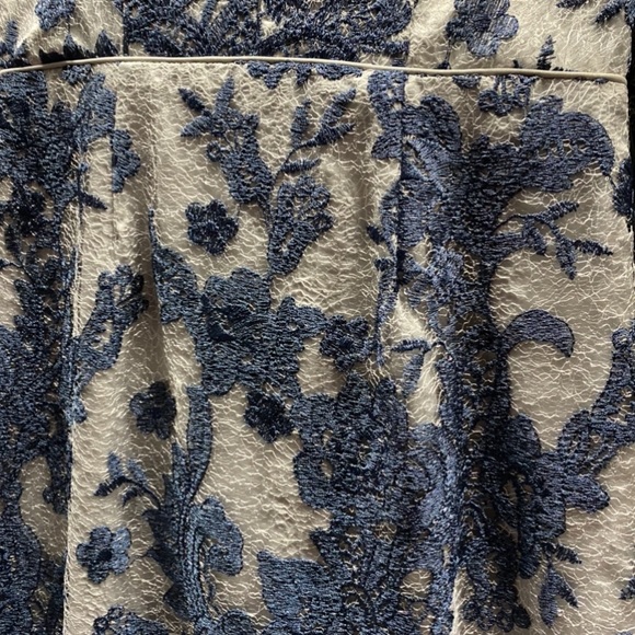 Js Collections 3/4 sleeves embroidered lace long gown - Picture 4 of 9